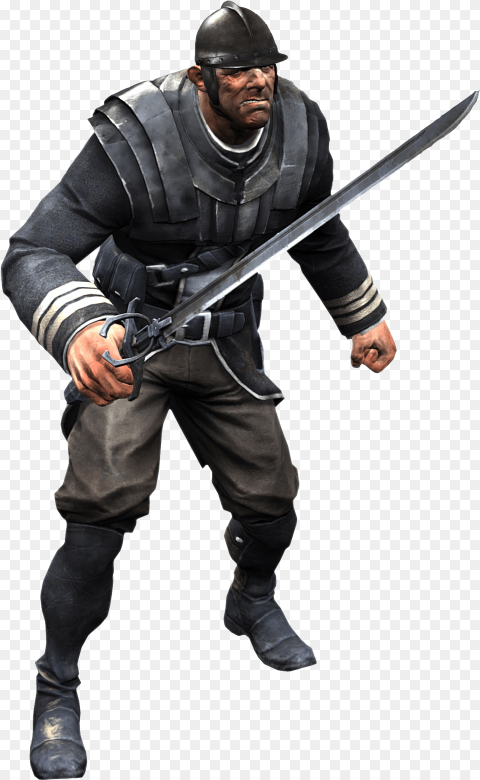 D Cwguard Render Dishonored City Watch Sword, Weapon, Adult, Male, Man Png