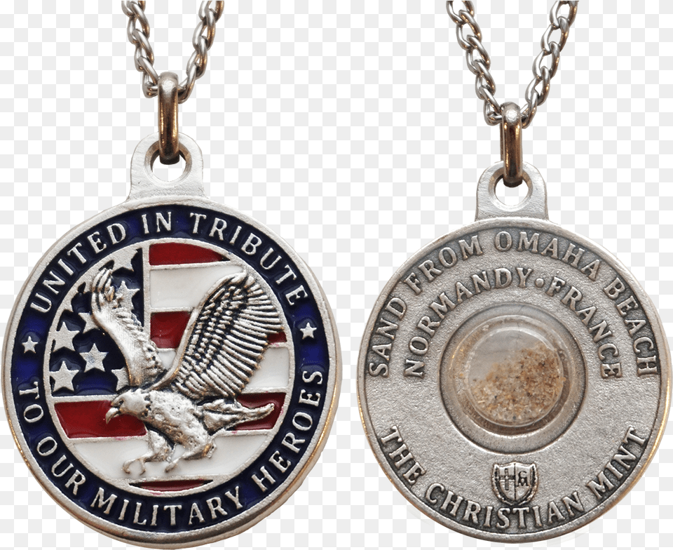 D Day Patriotic Medal W Omaha Beach Sand Sale, Accessories, Jewelry, Necklace, Animal Free Transparent Png