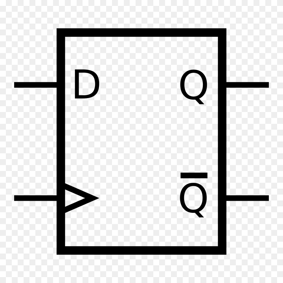 D Flip Flop Simple Symbol Clipart, Diagram Png Image