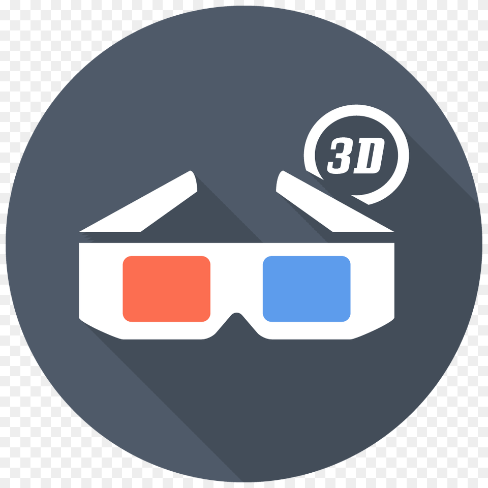 D Glasses Icon Flat Multimedia Iconset Designbolts 3d Ico, Logo, First Aid Free Png Download
