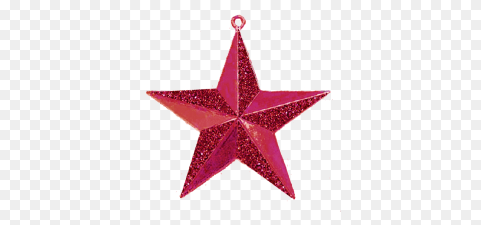 D Glitter Star Metallic Red Pc Pkg, Symbol, Star Symbol Free Png Download