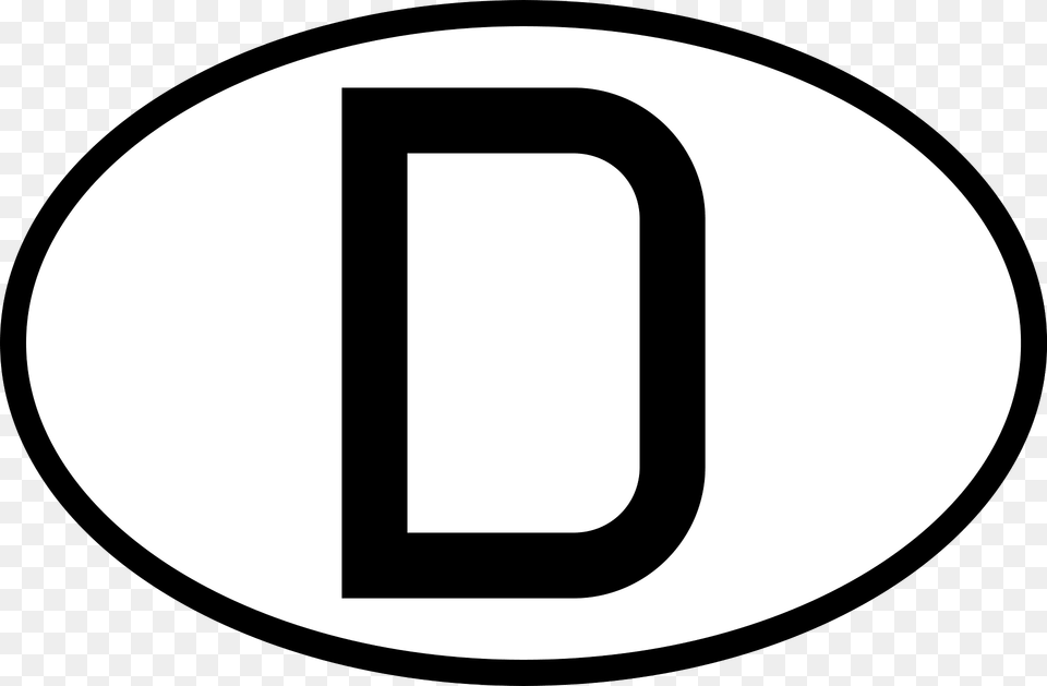 D International Vehicle Registration Oval Clipart, Number, Symbol, Text Free Transparent Png