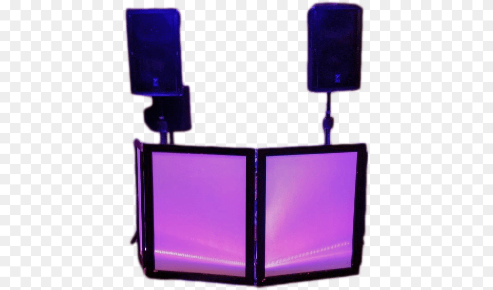 D J Setup Flat Panel Display, Lighting, Electronics, Purple, Light Png Image