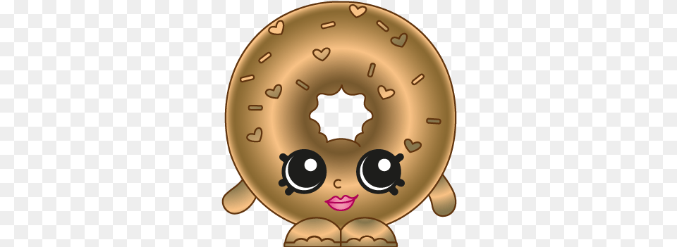 D Lish Donut Rarity Exclusive Shopkins D Lish Donut Brown, Food, Sweets, Bread, Disk Free Png