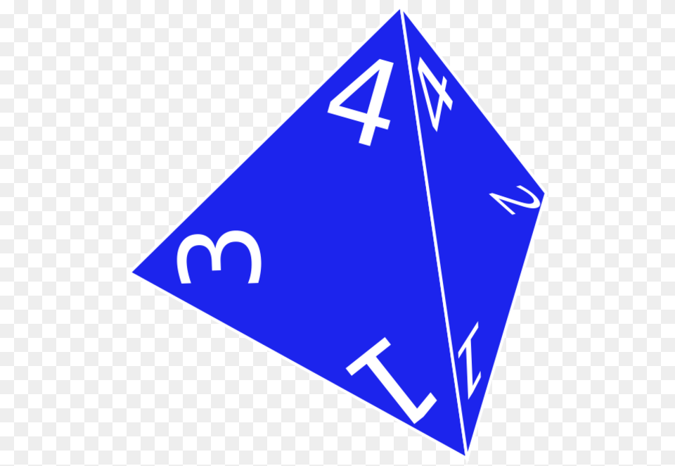 D Mm Portail Ludique 4 Sided Die, Triangle Free Transparent Png