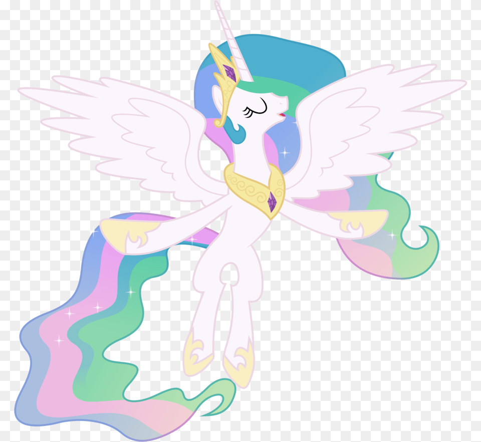 D She Sports A Dumb Grin The Whole Way Back To The Princess Celestia Wings, Cupid, Baby, Person Png Image