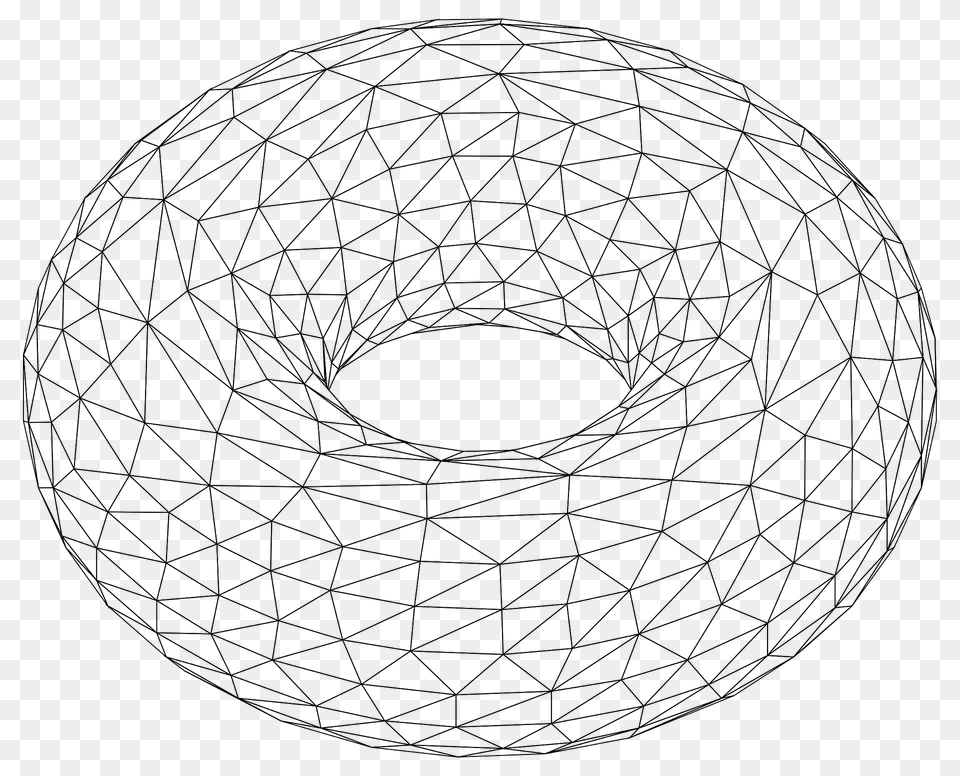 D Torus Rotated Wireframe 2 Clipart, Sphere Free Transparent Png