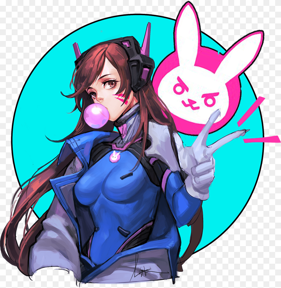 D Va Art Transparent, Book, Comics, Publication, Adult Free Png