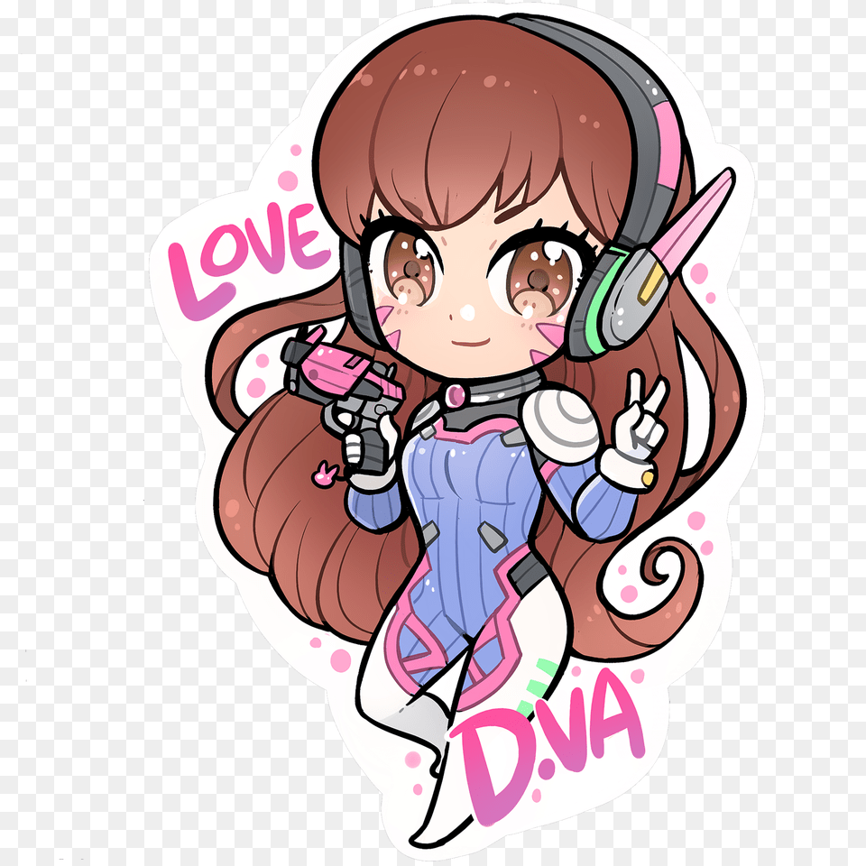 D Va Chibi, Book, Comics, Publication, Baby Free Png Download