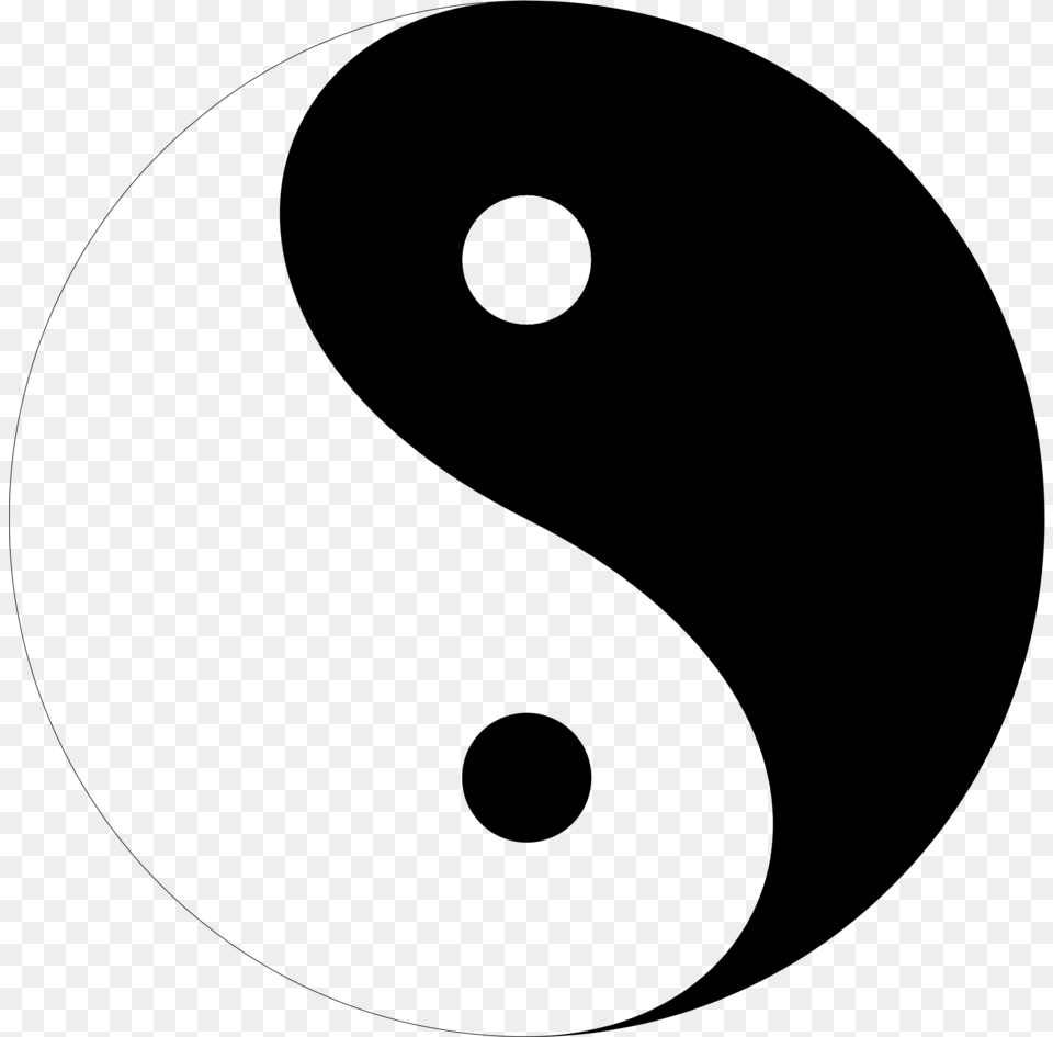 D Veloppeur Phpzendtypo3 Yin Yang Separado, Gray Free Transparent Png