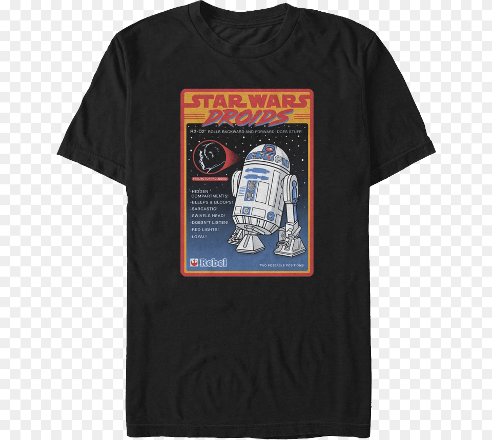 D2 Droid Figure Star Wars T Shirt Darth Vader, Clothing, T-shirt, Person Free Png
