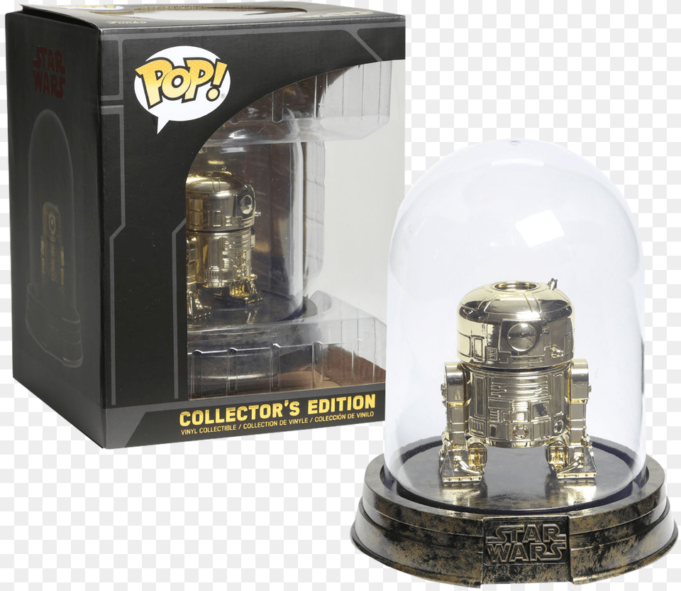 D2 Gold Chrome Collector39s Edition Dome Pop Vinyl R2d2 Gold Pop, Light, Electronics, Appliance, Device Free Png
