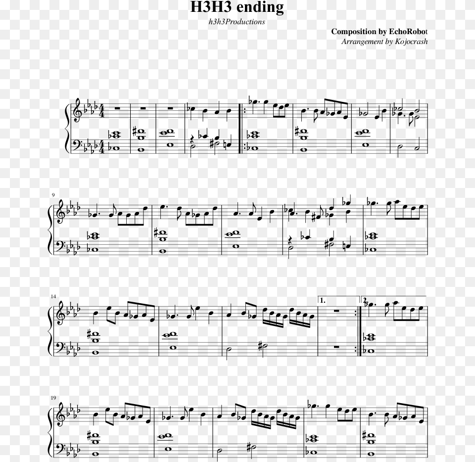 Da Capo Sheet Music, Gray Png Image