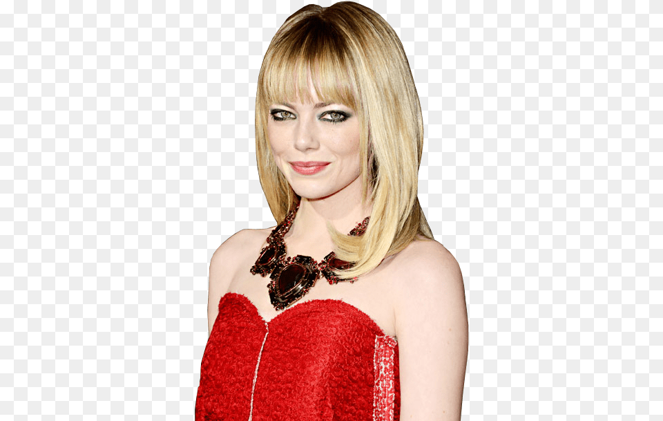 Da Emma Stone Cabelo Chanel Com Franja, Accessories, Person, Blonde, Clothing Png Image