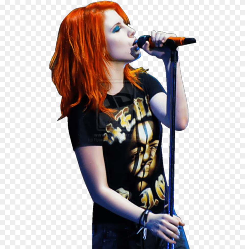 Da Hayley Williams Paramore Hayley Williams, Finger, Microphone, Person, Electrical Device Free Png Download