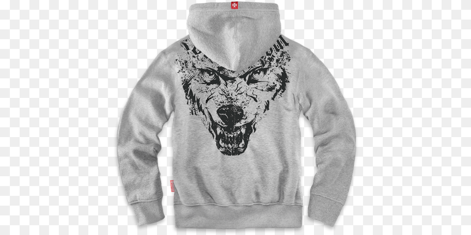 Da Mkz Wolfthroat2 Bz65 04 Mikiny Wolf, Clothing, Hoodie, Knitwear, Sweater Free Png