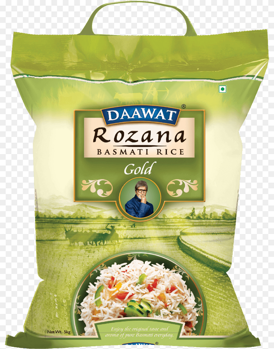 Daawat Rozana Basmati Rice Gold, Adult, Person, Man, Male Png Image