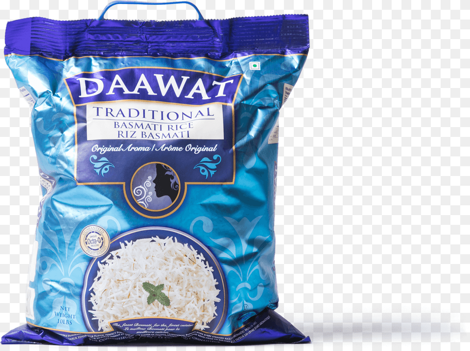 Daawat Traditional Basmati Rice 10 Pound, Food, Powder, Produce, Grain Png