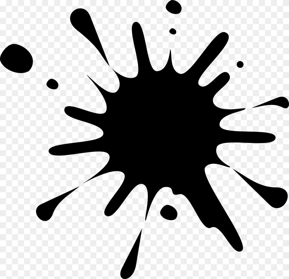 Dab Color Spot Logo Art Splash Spot Spot Clipart Black And White, Gray Free Png Download