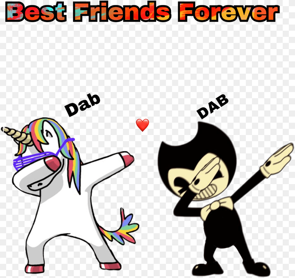 Dab Heart Bffsforever Bendyandtheinkmachine Unicorn Bendy And The Ink Machine Dab, Book, Comics, Publication, Person Free Transparent Png
