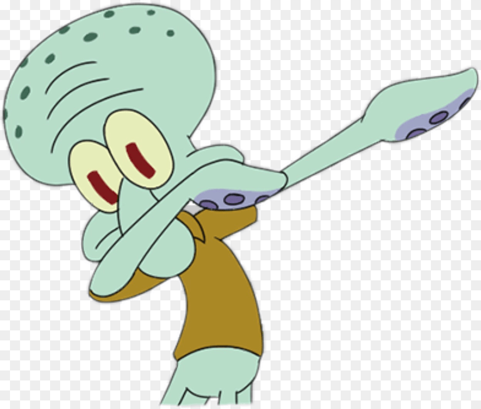 Dab Transparent Background Picture Squidward Dabbing, Cutlery, Spoon, Brush, Device Free Png
