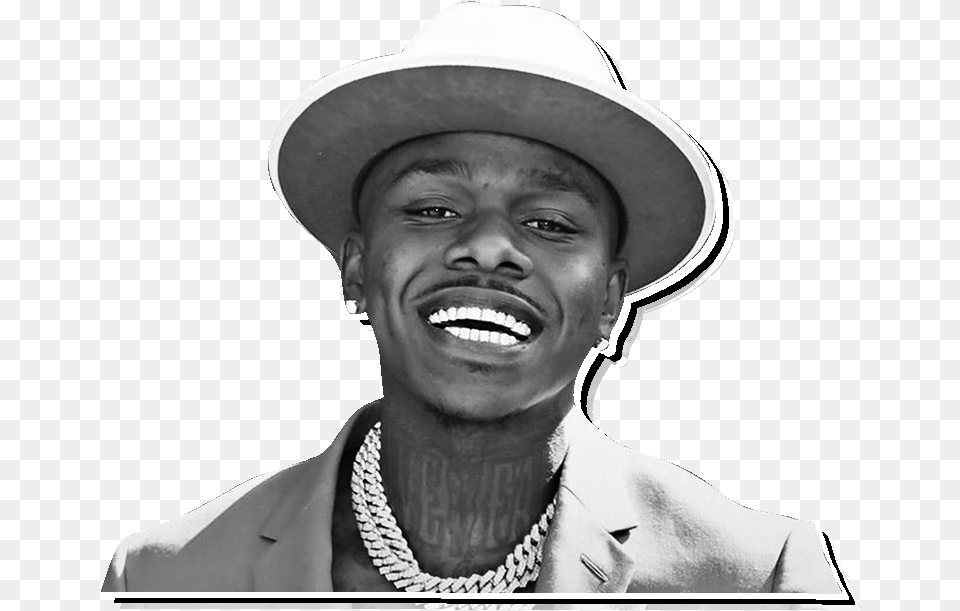 Dababy Just Released Kirk Da Baby Black And White, Accessories, Photography, Person, Necklace Png
