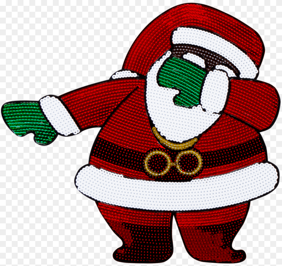 Dabbin Santa Og Sequin Bomber Jacket Black Black Santa Claus Clipart, Elf, Baby, Person Png Image