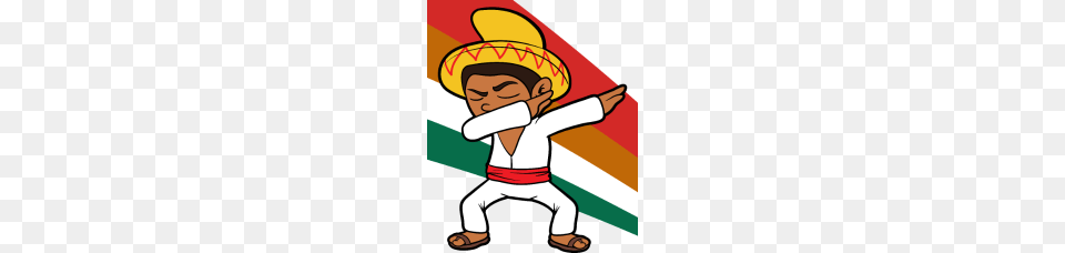Dabbing Dab Cinco De Mayo Mexican Poncho Sombrero, Clothing, Hat, Baby, Person Free Png Download