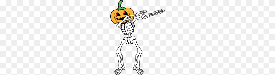 Dabbing Dab Dancing Halloween Skeleton Pumpkin, Smoke Pipe Png