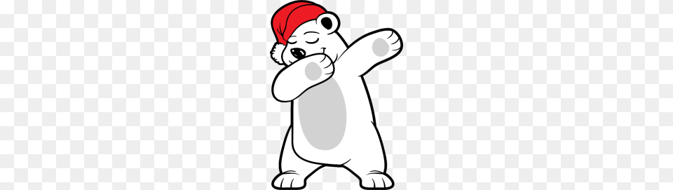 Dabbing Dab Dancing Polar Bear Christmas, Cartoon, Nature, Outdoors, Snow Png