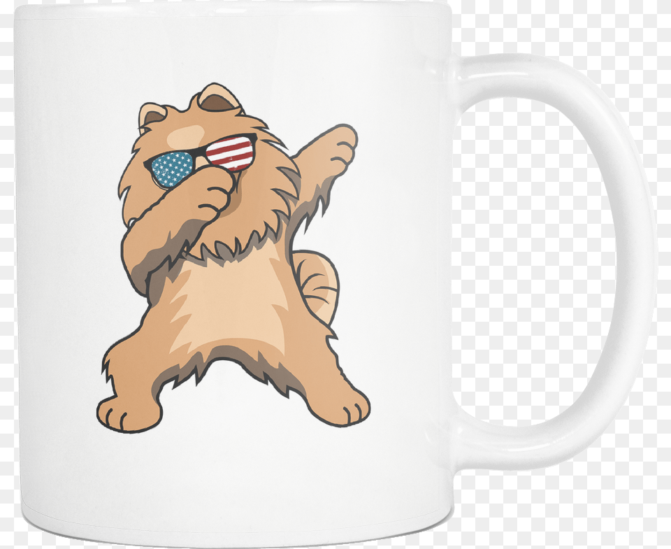 Dabbing Pomeranian Dog America Flag Grizzly Bear, Animal, Cup, Lion, Mammal Free Transparent Png