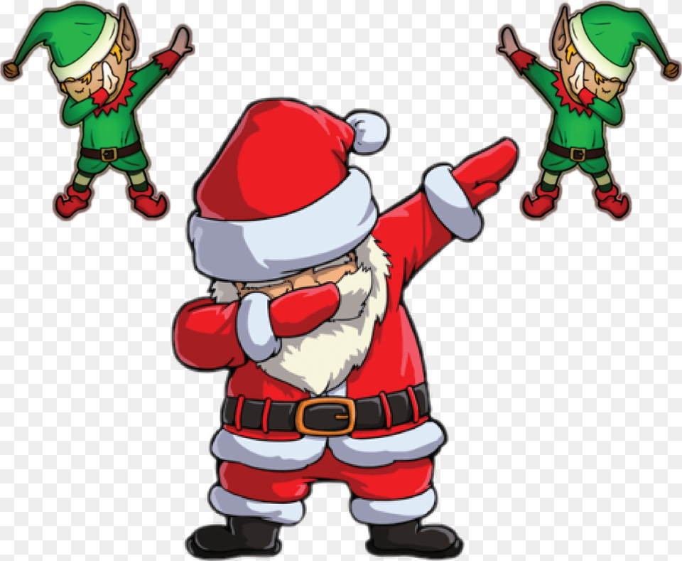 Dabbing Santa, Baby, Person, Elf, Face Free Png Download