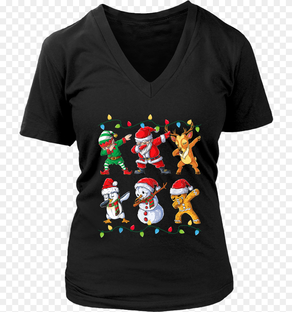 Dabbing Santa Elf Snowman Reindeer Gingerbread Penguin Merry Christmas Boys, Clothing, T-shirt, Baby, Person Free Png