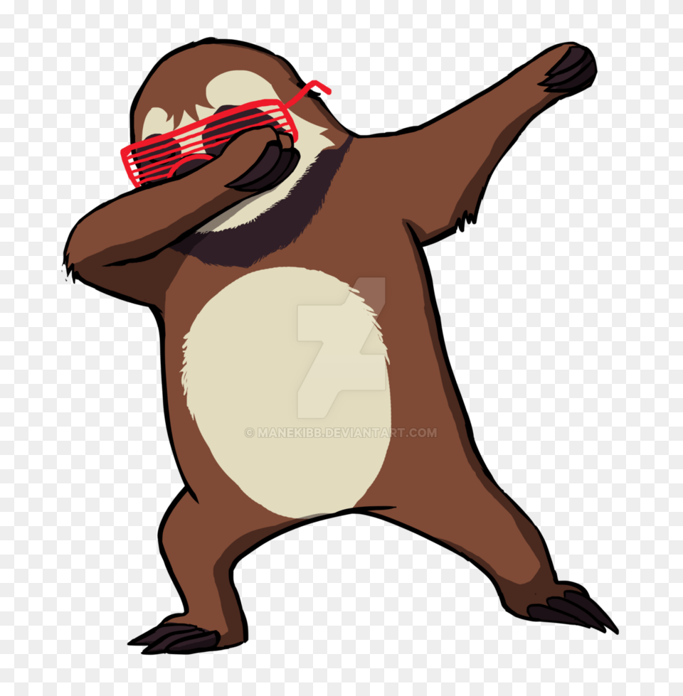 Dabbing Sloth Cute Dab Dance, Adult, Female, Person, Woman Png Image