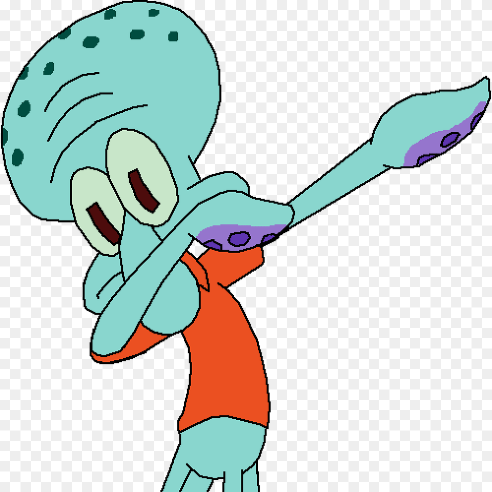 Dabbing Squidward, Brush, Device, Tool, Baby Png Image