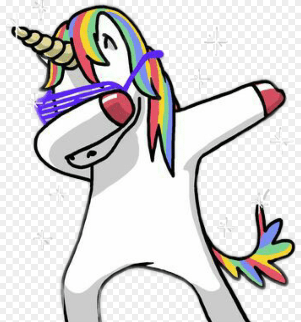 Dabbing Unicorn Background, Book, Comics, Publication, Person Png Image