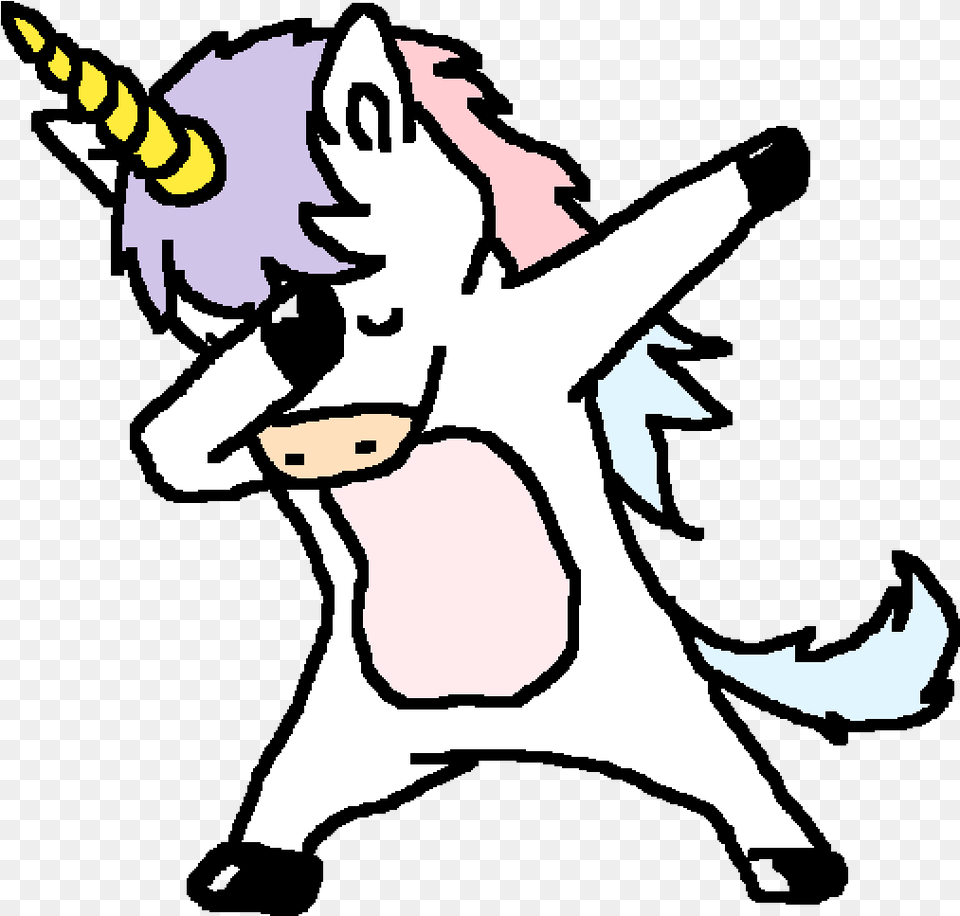 Dabbing Unicorn Black And White, Book, Comics, Publication, Baby Png