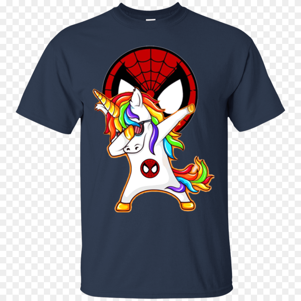 Dabbing Unicorn Loves Spiderman T Shirt Hoodie Sweater Men, Clothing, T-shirt Free Png Download