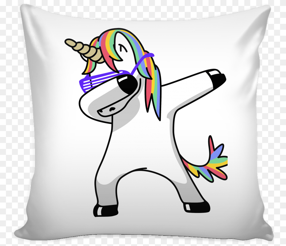 Dabbing Unicorn Pillow Case Dabbing Unicorn Coloring Page, Cushion, Home Decor Free Png