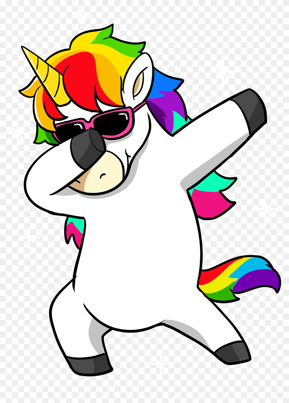 Dabbing Unicorn Sunglasses, Art, Baby, Person, Graphics Free Png Download