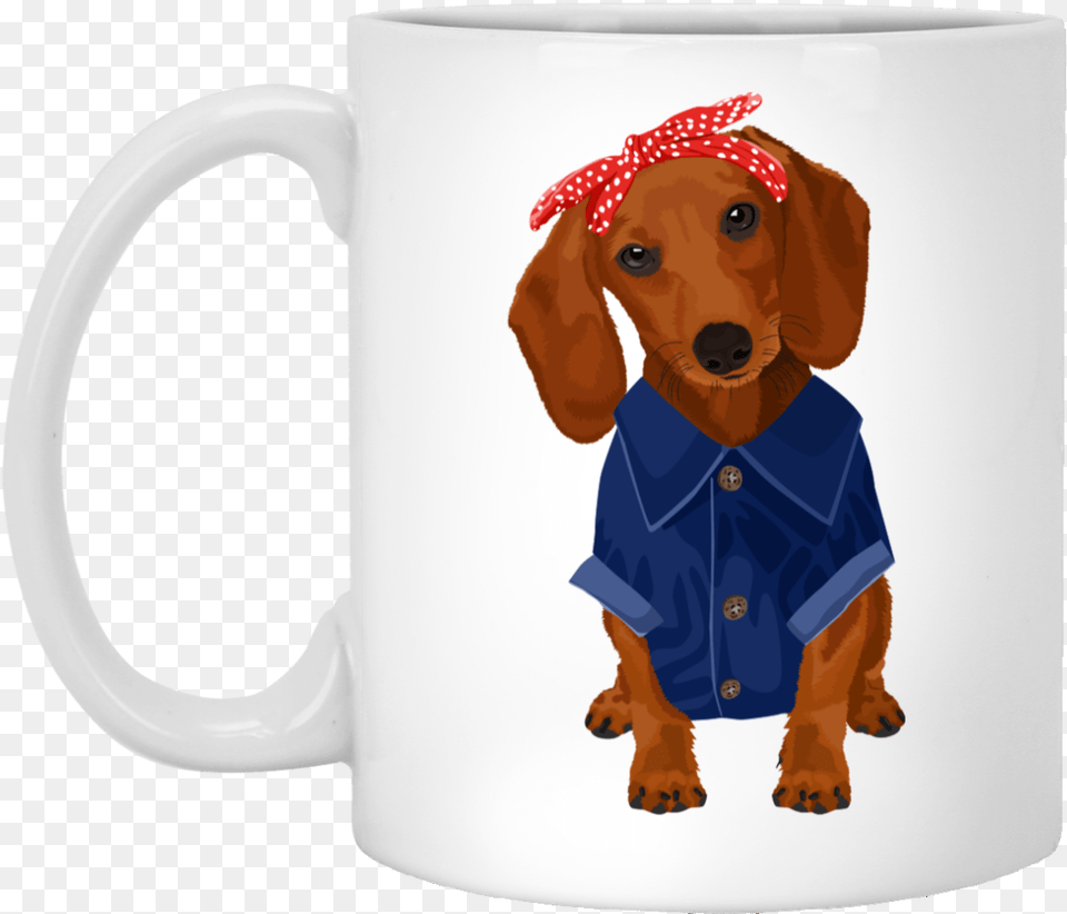 Dachshund Brown Dog Rosie The Riveter Mugsclass English Can Be Tough, Cup, Animal, Canine, Pet Free Png Download
