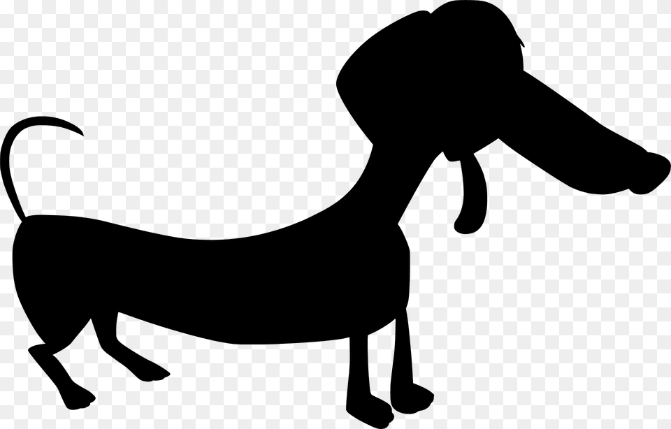 Dachshund Dog Silhouette, Stencil, Animal, Kangaroo, Mammal Free Transparent Png