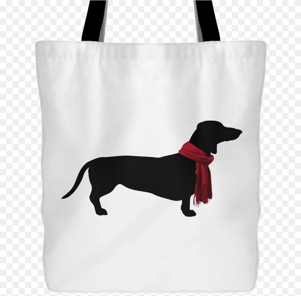 Dachshund With Red Scarf Tote Bag Happy Halloweenie Dachshund Wiener Dog Halloween T, Accessories, Handbag, Tote Bag, Animal Free Png Download