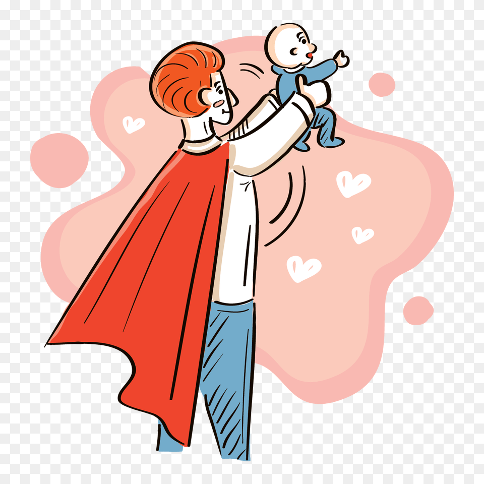 Dad And Baby, Book, Comics, Publication, Person Free Png