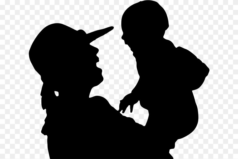 Dad And Baby Transparent Pictures, Gray Png Image