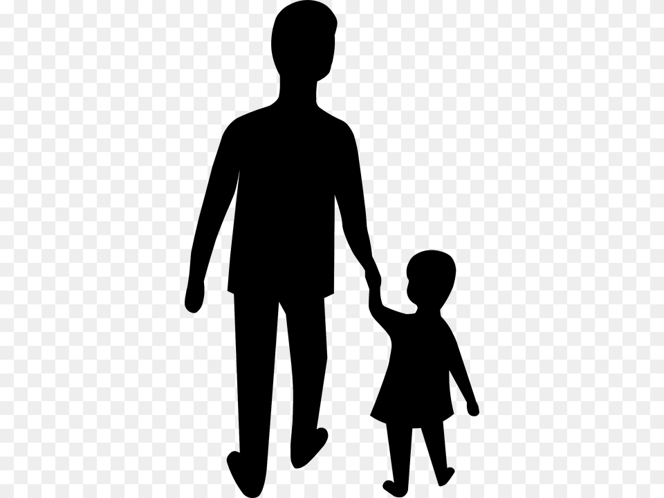 Dad And Daughter Dad And Daughter Images, Person, Silhouette, Walking, Accessories Png