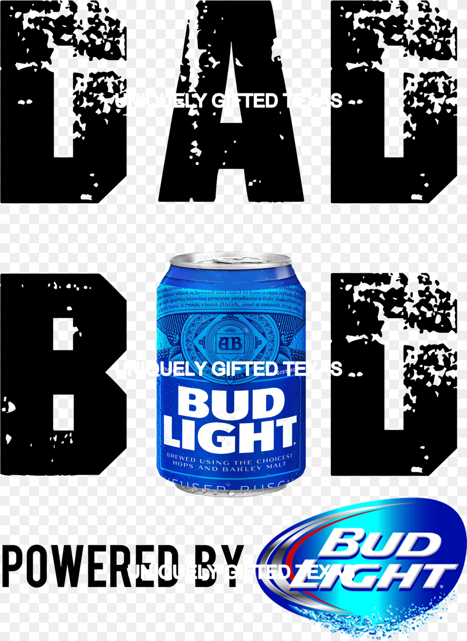 Dad Bod Bud Light Language, Alcohol, Beer, Beverage, Lager Free Png