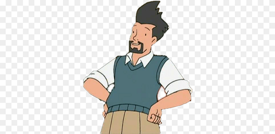 Dad Cartoon Dad, Clothing, Vest, Person, Face Png Image