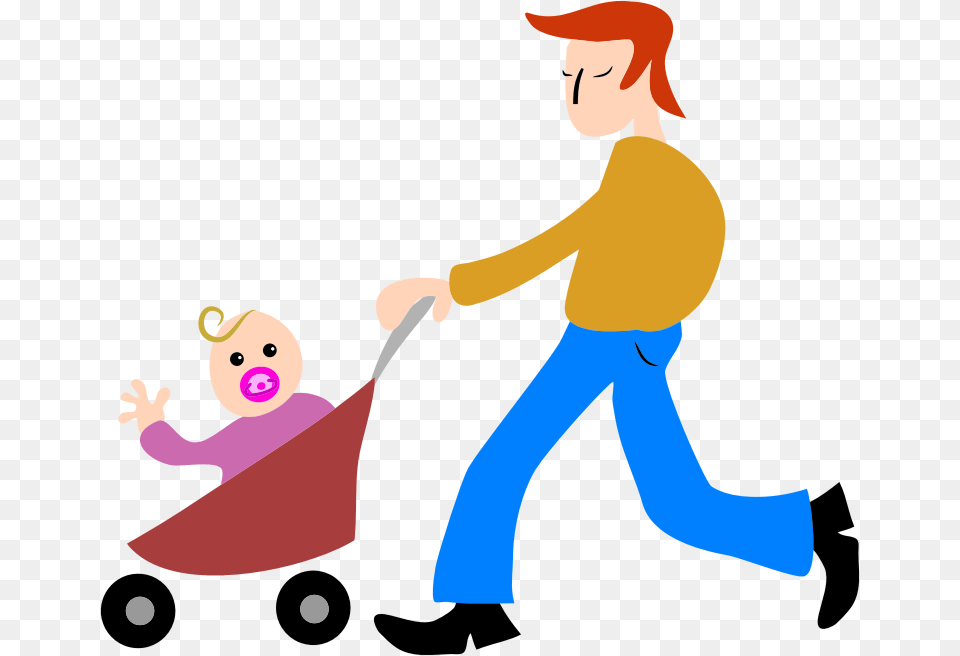 Dad Father Baby Stroller, Person, Cleaning, Face, Head Free Transparent Png