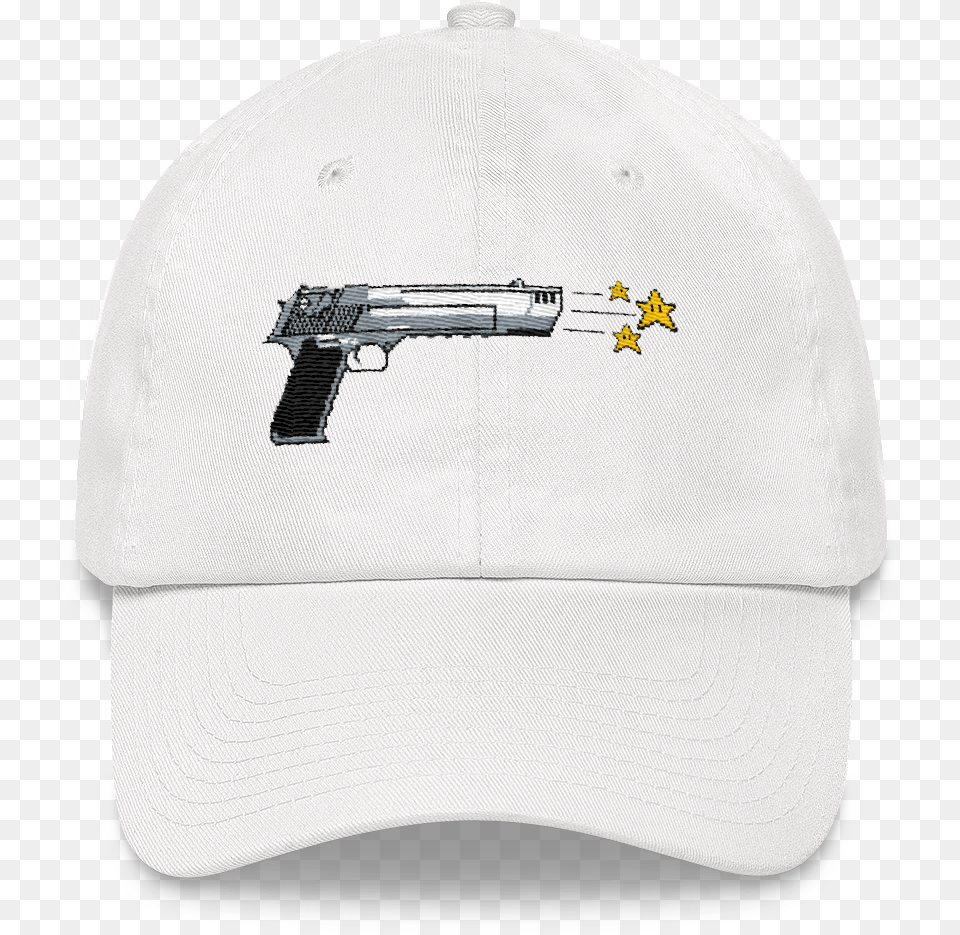 Dad Hat Pixel Gun Dad Cap Mock Up, Baseball Cap, Clothing, Firearm, Handgun Png